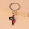 Gothic Alloy Cross Coffin Key Chain Steampunk Keyring Pendant for Car Key Holder Men Women Handbag Decor Jewelry Gift