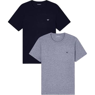 Solid Color Round Neck Logo T-Shirt Two Pack Men Tops EM000391-AF10776-M8098