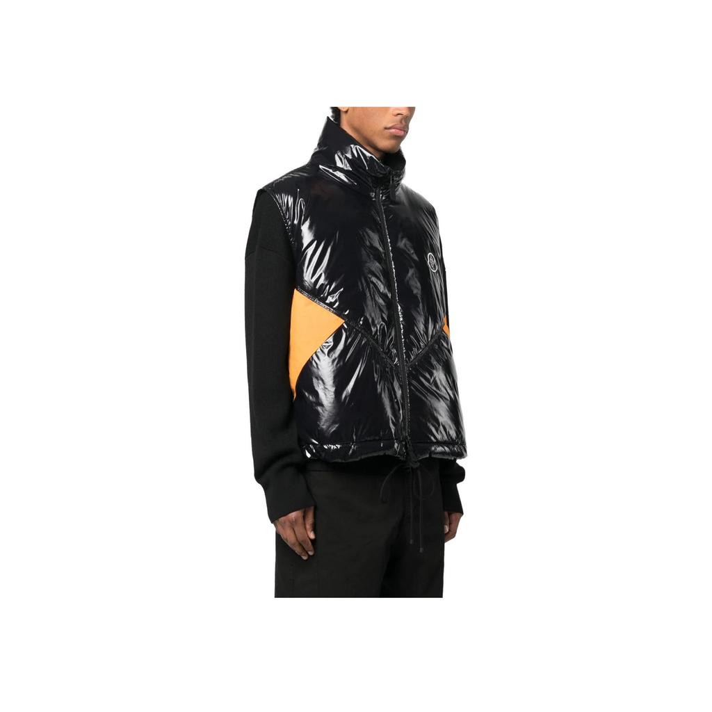 Moncler Genius X Alicia Keys Collaboration Down High Neck Zip Vest Men vest Black I109F1A00007M2949
