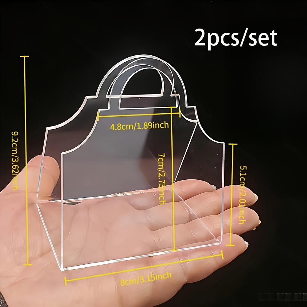 

2/11pcs Transparent Acrylic Gift Packaging Box Handbag Style Parties and Weddings Souvenir Gift Box Compact and Lightweight Jewelry Boxes 2pcs/set