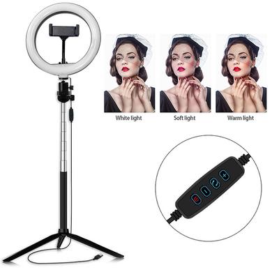 Dimmbares 5500K LED-Ringlicht-Set mit Ständer für Make-up-Kamera-Selfie 8 Zoll