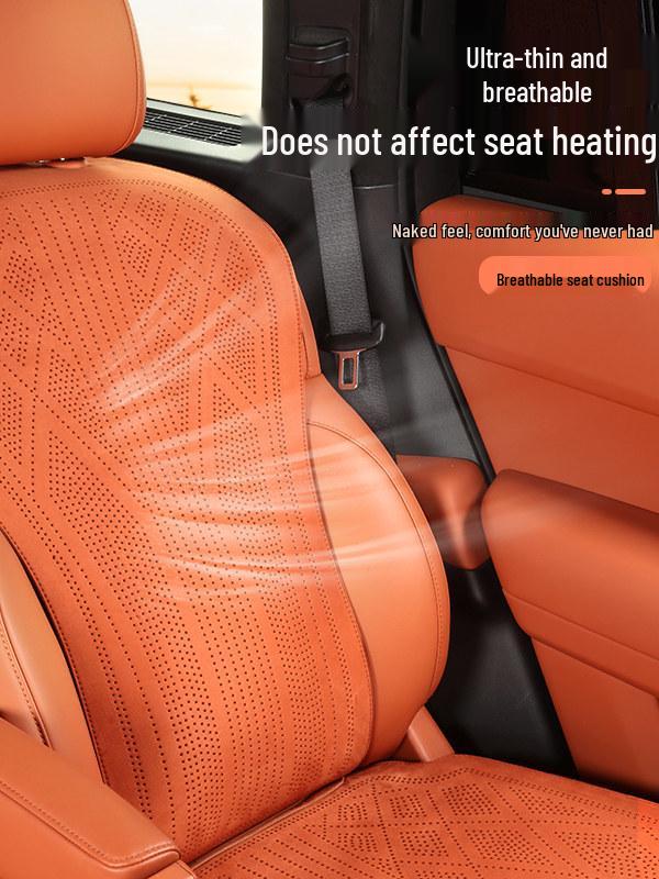 "Universal L6 L7 Car Seat Cushion: All-Season, Breathable, Perforated Full Coverage Seat Cover”