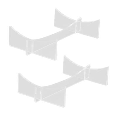 2 Pcs Football Display Stand Clear Thick Acrylic Rugby Ball Display Holder for Sports Balls Gloves