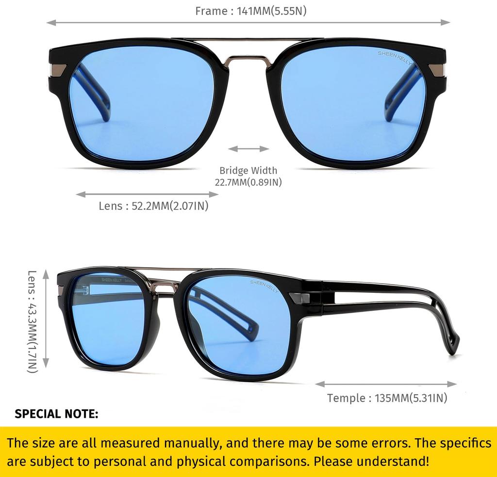 Retro Polarized Square Sunglasses for Men and TR90 Sporty Trendy Multicolor Shades [SHEEN KELLY] Women, Frame, Fashion, Eyewear, Designer, Lenses,