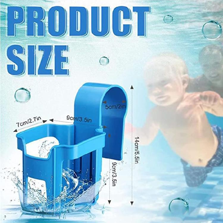Cup Holder for Poolside Hanging Hook Drink Storage Shelf Rack for Top Round Rail