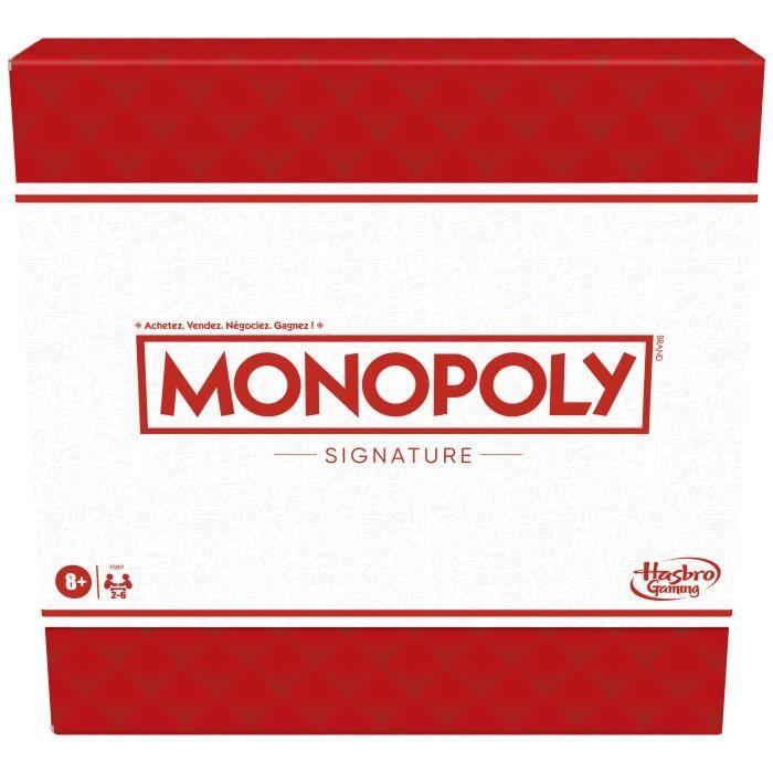 Monopoly Signature, jeu de plateau pour enfants, jeu de societe dès 4 ans, version francaise