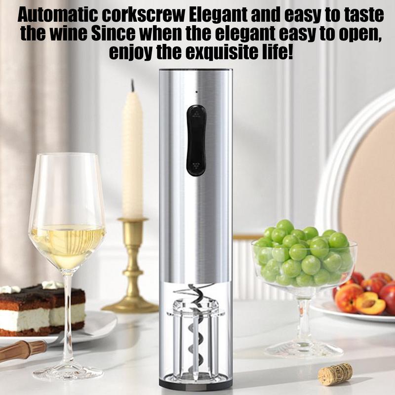 Electric Wine Bottle Opener Rechargeable Stainless Steel Red Wine Corkscrew Portable Outdoor Wine Tools Home Kitchen Products