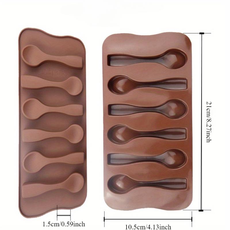 Silicone Chocolate Mold 3D Spoon Baking Mold Non-stick Biscuit Cake Jelly Candy Mold DIY Hand Baking Tools Kitchen Accessories