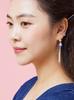 Lazy N Crazy Blue Ceramic Tassel Earrings