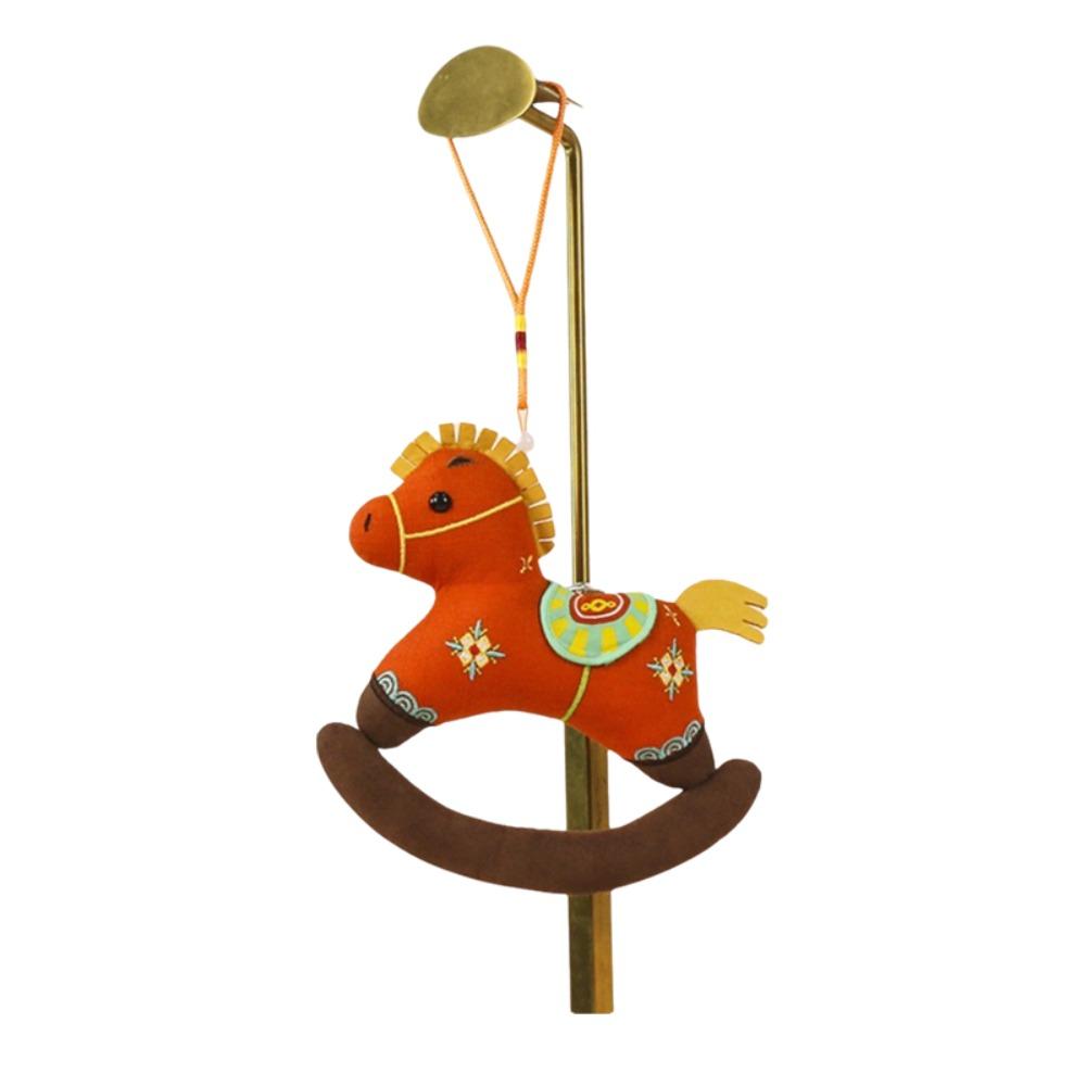 

Мини-подвеска в китайском стиле в виде лошадки, традиционный кулон в виде лошадки-мешочка, рюкзак оранжевый