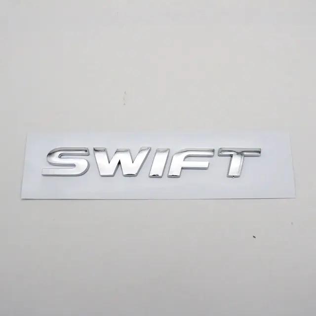 

Swift Emblem Car Logo Stickers 3D Letter Word Rear Trunk ABS Plastic Chrome Silver Nameplate Auto Badge Decal серебряный