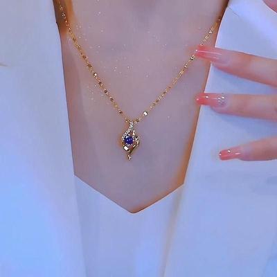 Verlieben Sie sich auf den ersten Blick in die Halskette aus Titanstahl, Dekoration für das Schlüsselbein, Kette für Damen, leichte Luxus-Nische, High-End-Accessoires für Internet-Promis