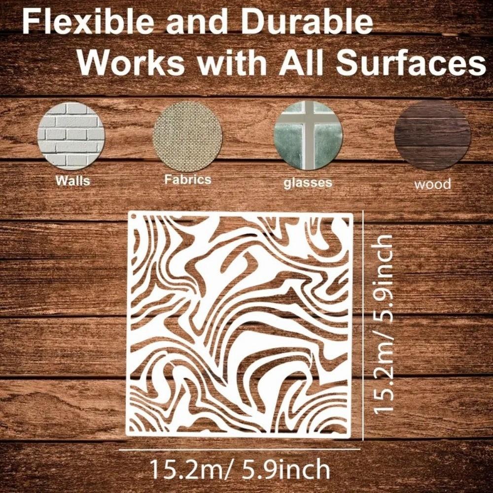 16pcs Reusable Craft Stencils Textured Hollow-out Painting Stencils Layered Drawing Stencils