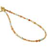 Niche Design Retro Orange Natural Stone Beaded Simple Temperament Commuter Necklace Collarbone Chain