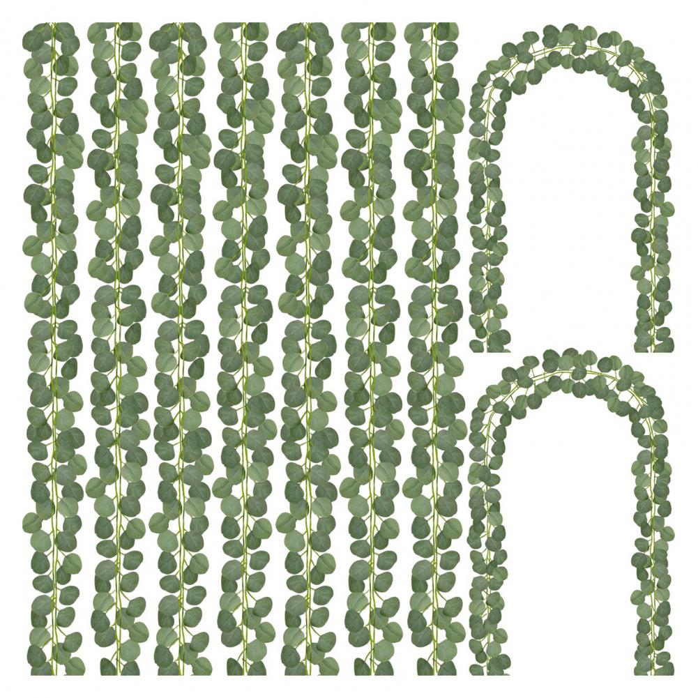 

10 шт. 200 см искусственная эвкалиптовая зелень гирлянда искусственные листья виноград свадебный фон камин арка дверь стена домашний декор комнаты зелёный