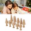 20 Pcs Schima Superba Wood Unfinished Wooden Trees 25mm Wooden Xmas Trees  Easter Party