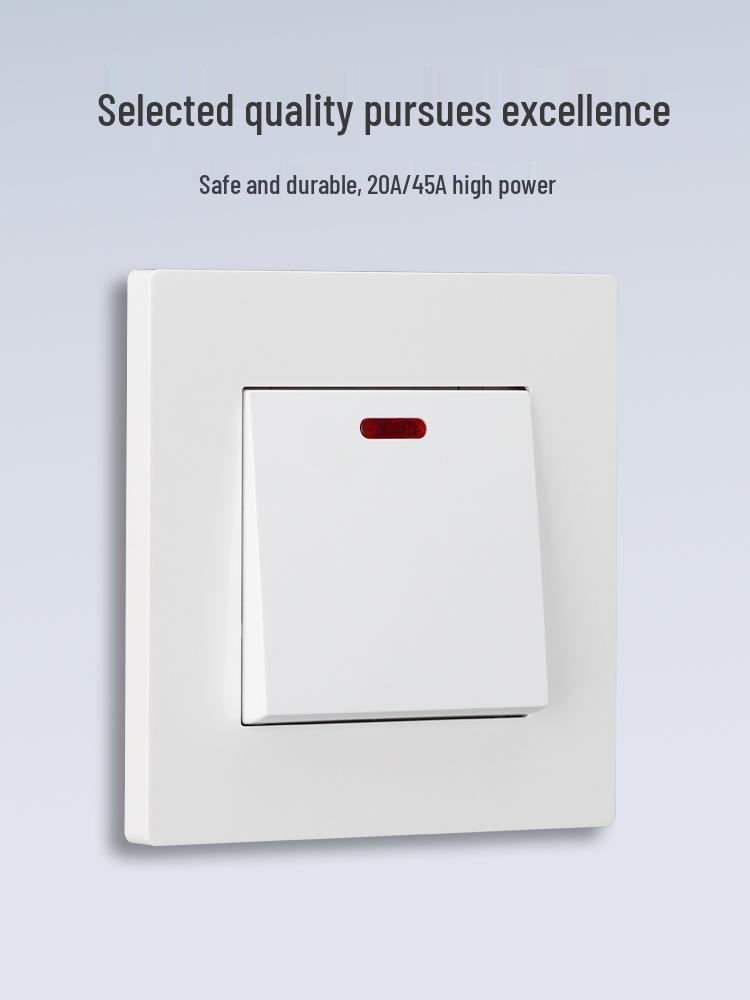 220V Single-Phase Rocker Switch Panel for High-Power Air Conditioners and Water Heaters
