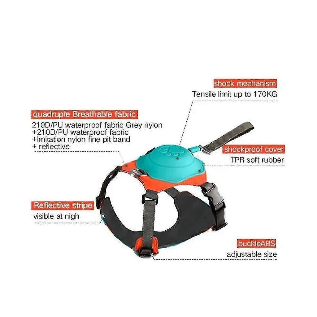 2-In-1 No Pull Dog Harness with Retractable Leash,Automatic Anti Burst Impact Function,Adjustable Breathable Dog Vest,XS