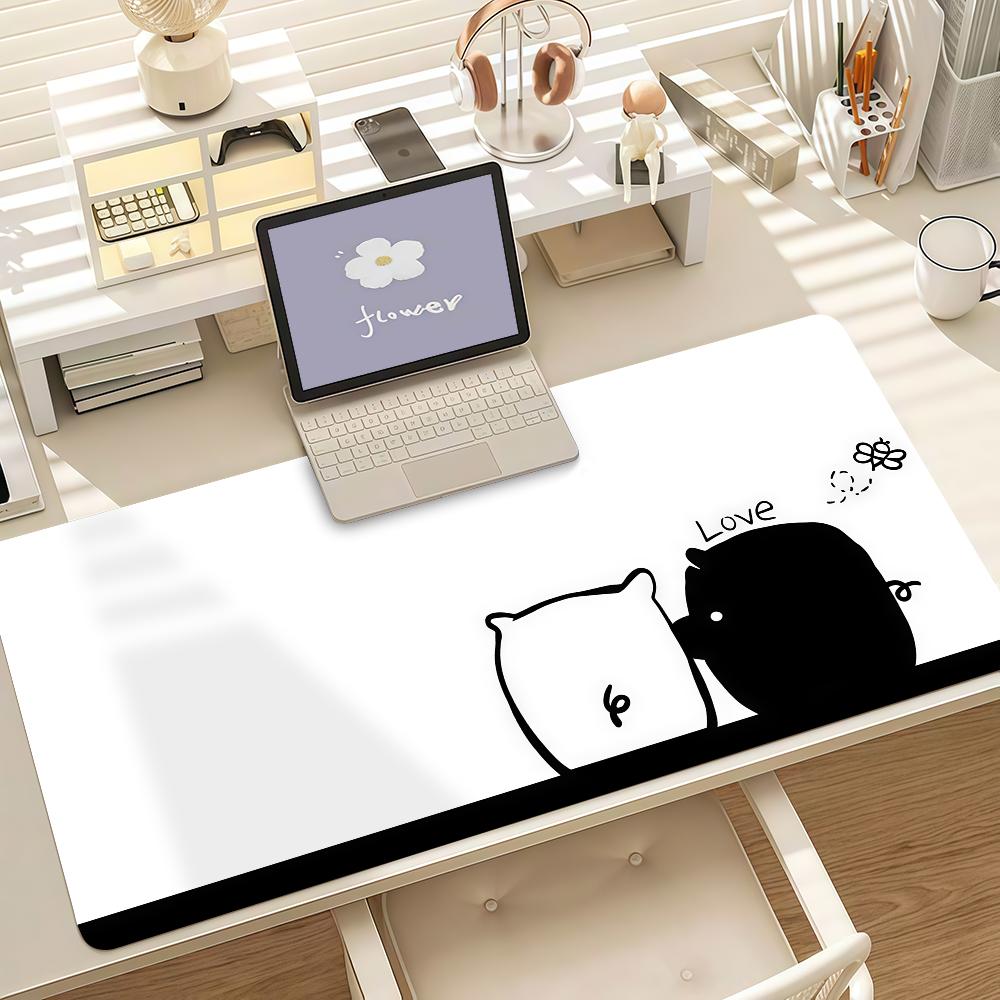 Cartoon Cute MMonokuro Boo Mouse Pad Anti Slip Rubber Edge Locked Thickened Laptop Gaming Desk Mat