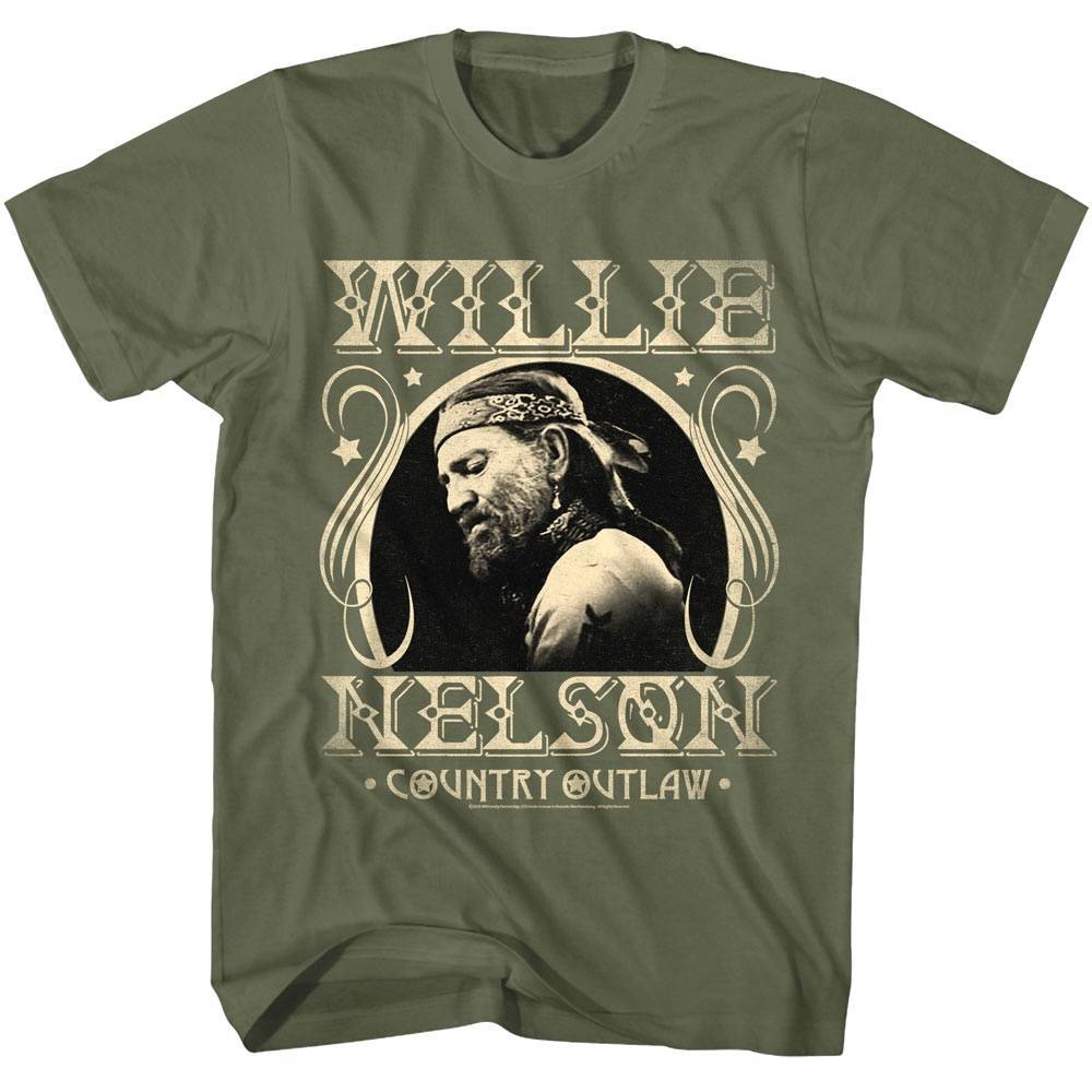 Willie Nelson Country Outlaw Men T Shirt XXL