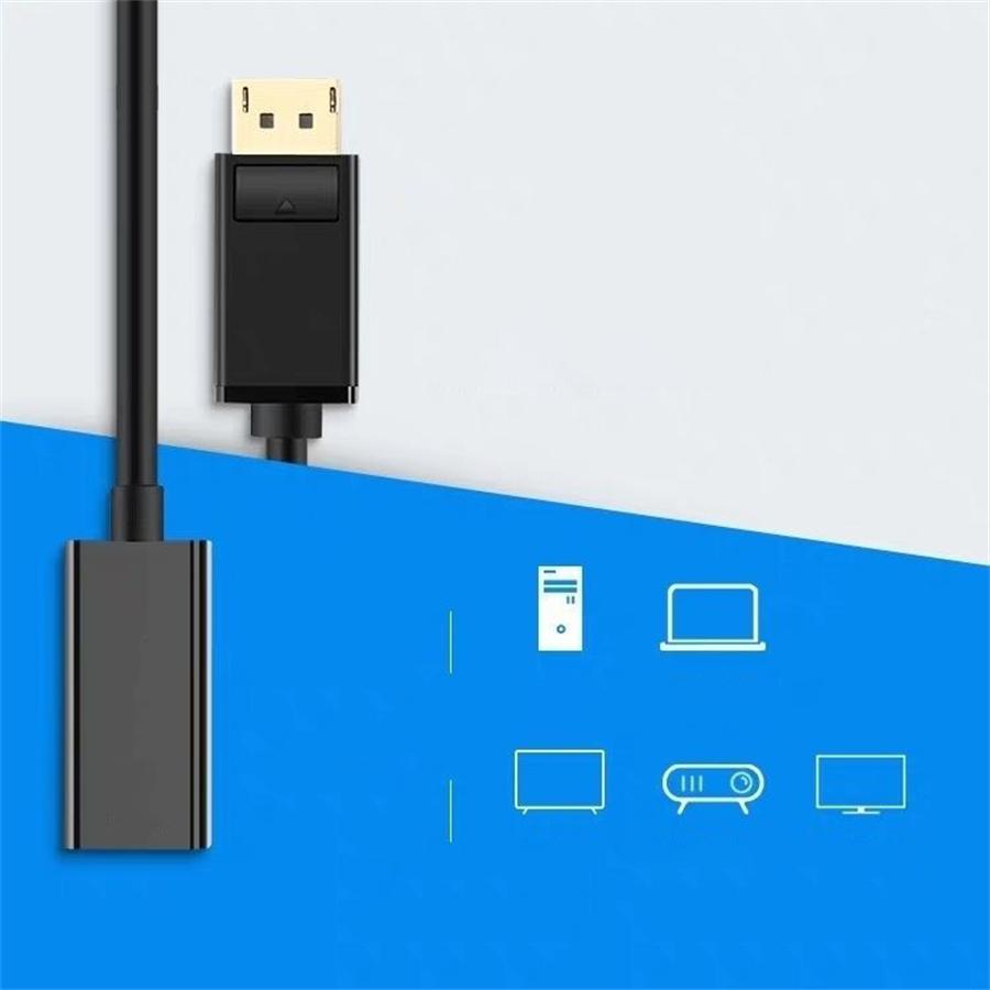 4K Dp To Hdmi-Compatible Transfer Line Long Shell Displaypor To Hdmi-Compatible