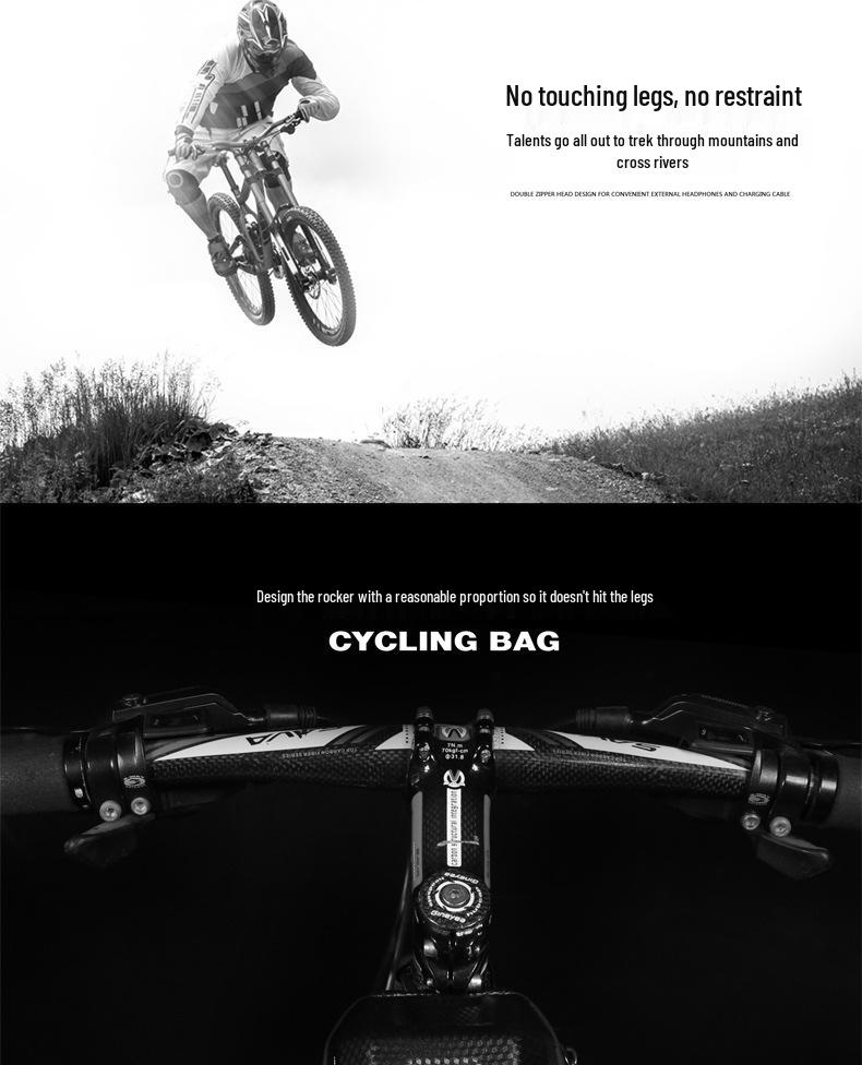 Mountain Bike Hard Shell Waterproof Frame & Handlebar Bag