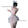 Alluring Bunny Girl Lace Lingerie Bodysuit - See-Through, Open Crotch Christmas Temptation