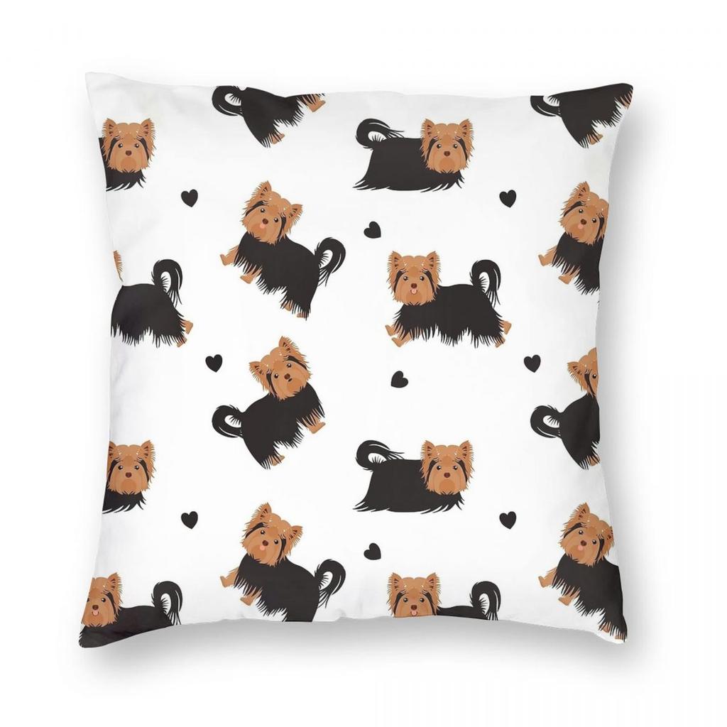 Yorkie Terrier Dog Cute Pillowcase Printed Polyester Cushion Cover Decor Pillow Case Cover Home Square cm