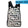 Classic Novelty Cool Maze Pattern Notebook Backpacks Pupil School Bags 3D Print Oxford Waterproof Boys/Girls Laptop Backpacks