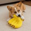 Yellow Squeaky Dog Toy Plush Banana Teeth Grinding Toys Pet Interactive Toys  Indoor Outdoor Use