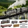 Дитячий ретро електричний паровоз іграшки на рейках класична залізниця вантажний поїзд високошвидкісні колії модель поїзда іграшки для хлопчиків різдвяний подарунок