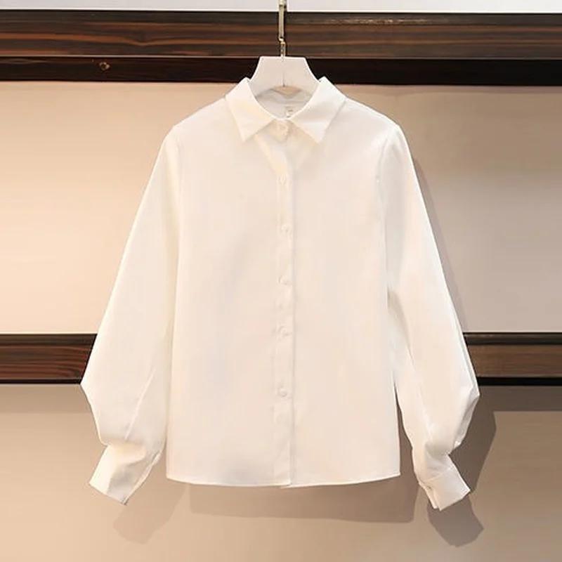 Large Size Women's Set Spring and Autumn Suit Women Fashion Shirt + Dress Female Two-piece