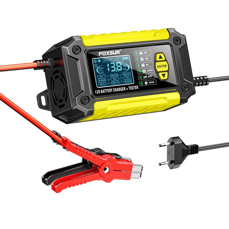 2-in-1 Intelligentes Auto-Batterieladegerät Systemtester Auto Motorrad Batterieanalysator Für Blei-Säure AGM GEL Lithium LiFePo4 Batterien