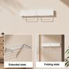 Yousheng Foldable Clothes Drying Rack Wall Mounted Laundry Drying Rack with 4 Stainless Steel Bars Space-Saving Folding Towel Rack for Bathroom