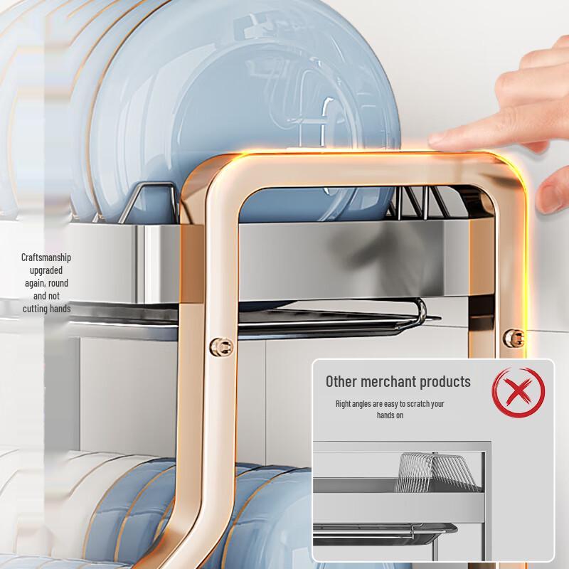 Shuaishi 304 Stainless Steel Kitchen Dish Drying Rack