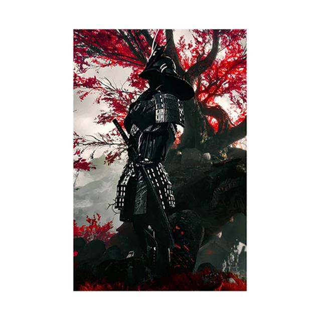 Japan Samurai Anime Poster Abstract Wall Art Bushido Canvas Painting Japanese Warriors Portrait Picture Print Home Wall Decor No Frame