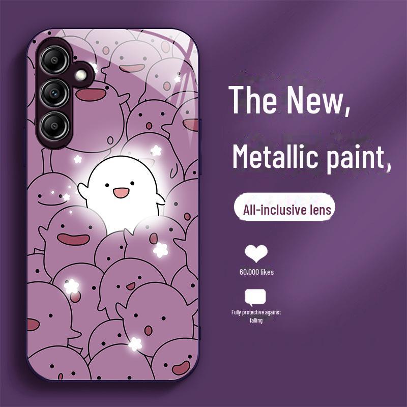 Shockproof Liquid Case for Samsung A71 with Luminous Rabbit Design