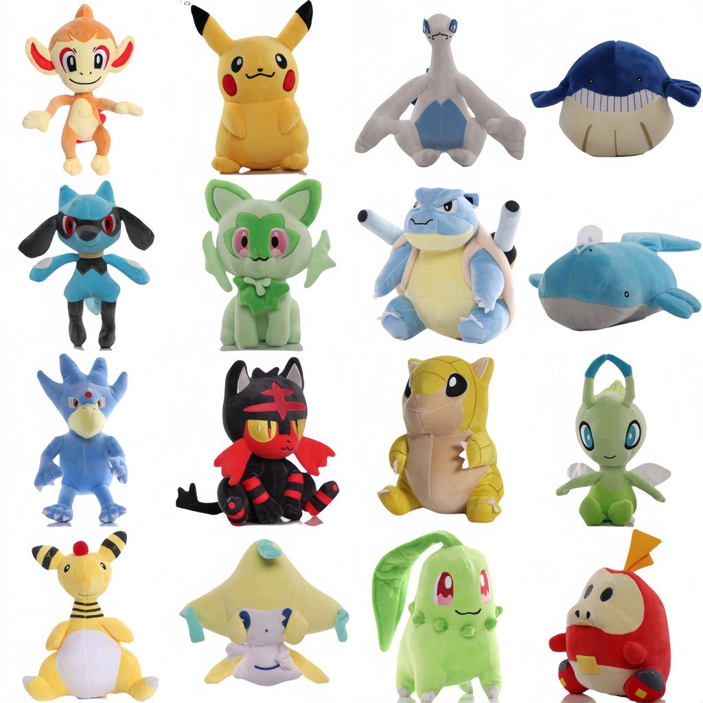 Pokemon Plushie Pikachu Plush Chikorita Fuecoco Lugia Stuffed Doll Charizard Wailmer Wailord Blastoise Jirachi Hobbies Toys