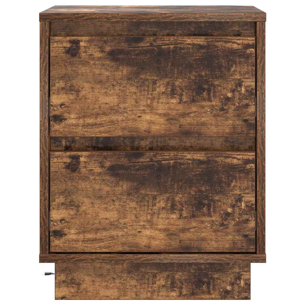 Nightstand Set 2 pcs Smoked Oak 39 x 34.5 x 50 cm