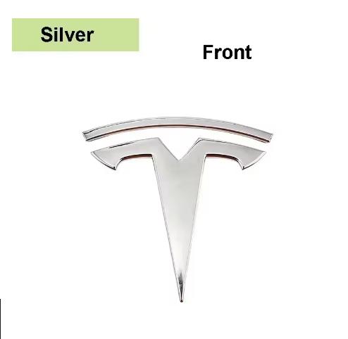 1 szt. ABS dla Tesla Model 3 Model Y Samochód Przednia Pokrywa Maski Logo Emblemat Naklejka Stylizacja Nadwozie Samochodu Tylna Klapa Bagażnika Odznaka Akcesoria