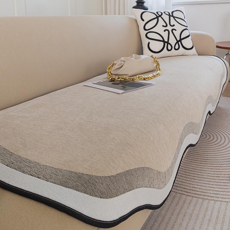 Nieregularna poduszka na sofę z szenili Poduszka o specjalnym kształcie Uniwersalna na cztery pory roku Antypoślizgowa Odporna na zarysowania Jednolity kolor Prosta poduszka