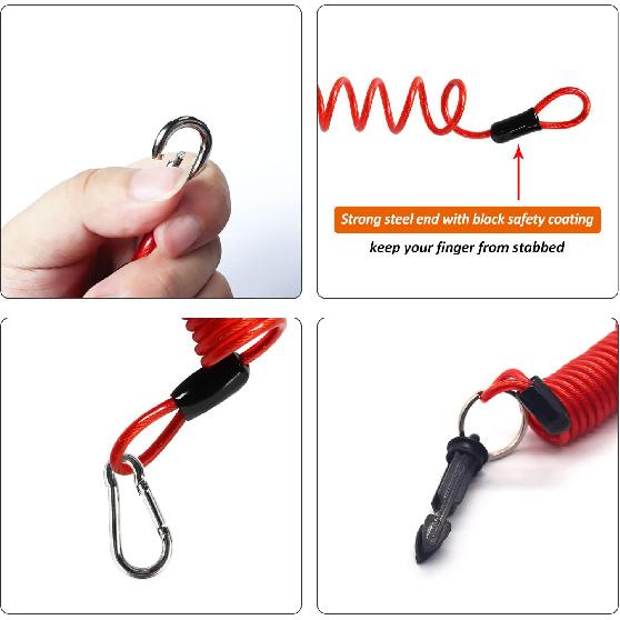 bestune Trailer Breakaway Cable Replacement - 4 Ft Brake Away Cable with Pin for Breakaway Trailer Systems