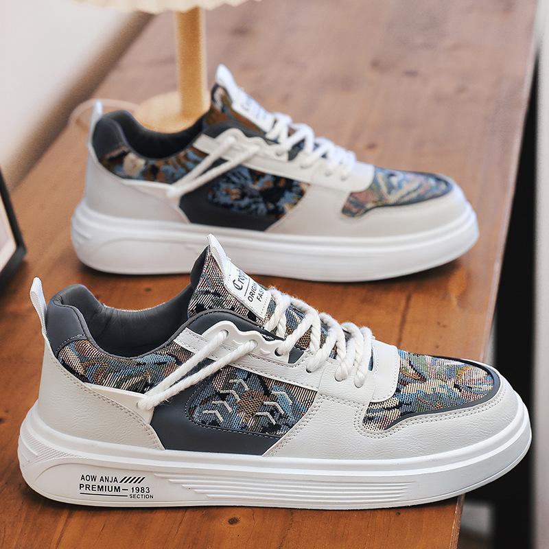 Design Men'S Shoes Student Sports Flat Shoes Teen Soft-Soled Canvas Trendy Shoes