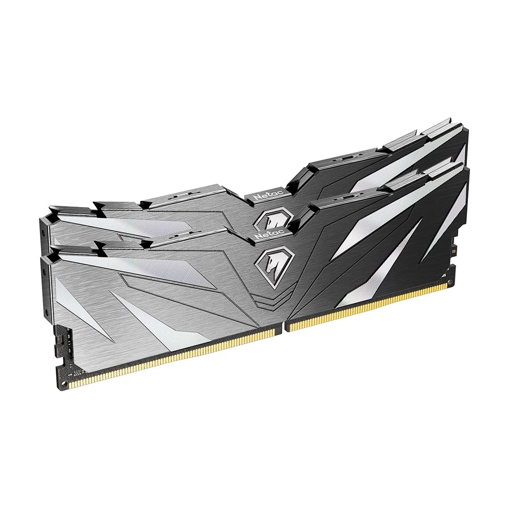 

Netac DDR4 3200 МГц 32 ГБ пам’ять для настільного ПК, сумісна з XMP, 288 контактів, довічна гарантія, чорний алюмінієвий сплав (PC4-25600) (16 ГБ 2) 2,0 1,35 В