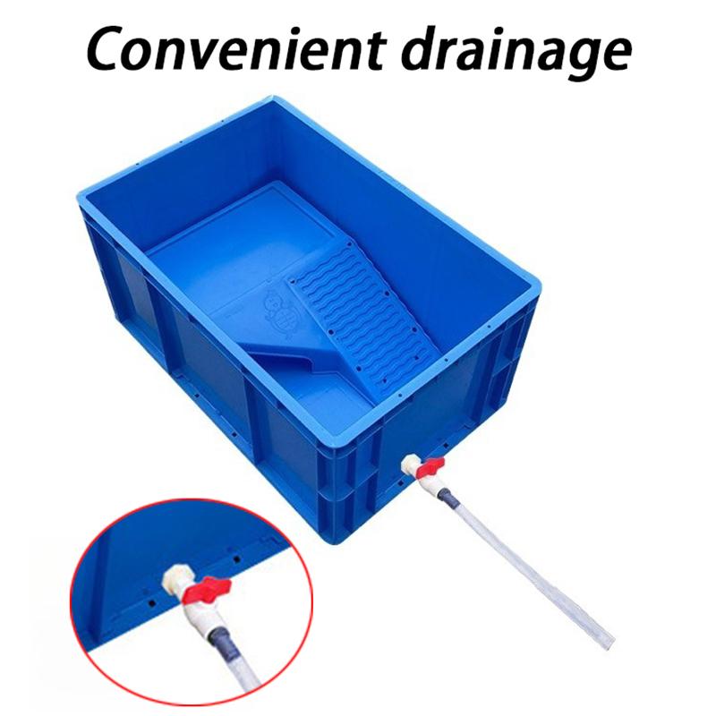 Large Turtle Tank Aquarium Long Length Turtle Box Big Thickened Drainage Turtles Terrarium House Pool Water Platform Reptiles