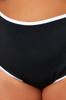 Women's Style Plus Size Black High Waist Slimming Effect Bikini Bottom