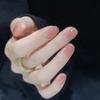 YINKE Nail Tips, 24 Pieces, Nail Tips, Short Nail Supplies, Spring/Summer, Round Tips, Popular, Japanese Style, Simple, Stylish, Short Atmosphere