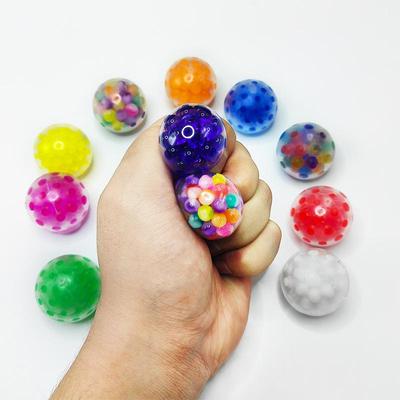 3.5cm Colored Bead Grape Ball TPR Squeeze Toy for Kids - Stress Relief and Creative Fun
