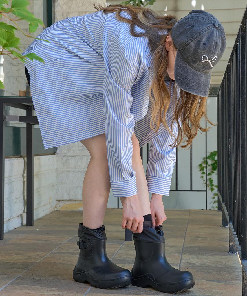 Shoehi Rose String Belt Rain Boots (3 Colors)_R0017