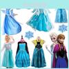 Girls Elsa Kids Fancy Dress Costume Princess Anna Party Dresses Cosplay Outfits
